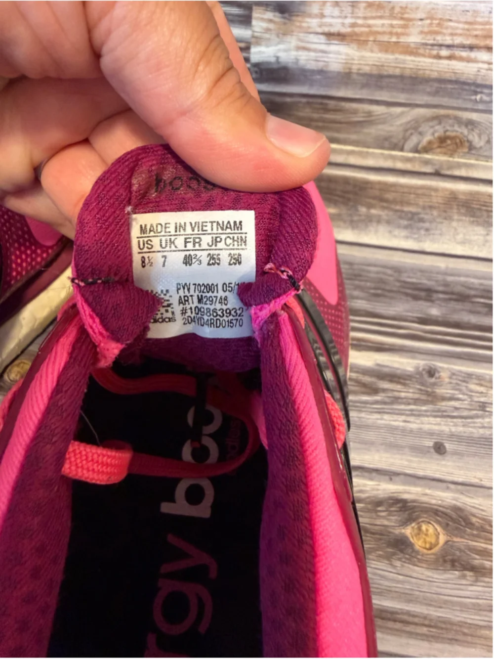 Adidas Womens Energy Boost 2.0 ESM Running Shoes Solar Pink size 8.5